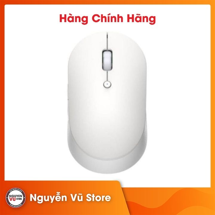 Chuột Không Dây Xiaomi Mi Dual Mode Wireless Mouse Silent Edition - Màu trắng - Hàng Chính Hãng