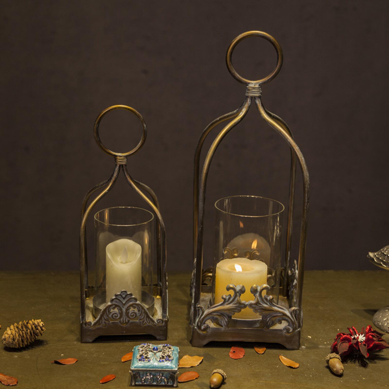 Retro Candle Holder Bird Cage Wedding New Year Party Ornament