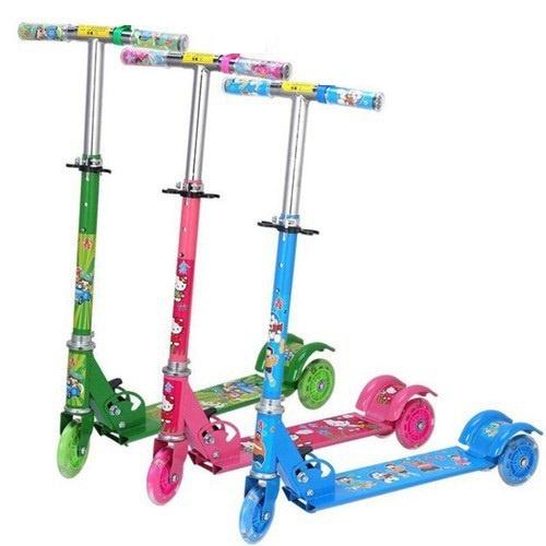 Xe trượt Scooter - xe trượt Có phanh hãm + 3 bánh phát sáng cho bé 3-8 tuổi - Xe trượt khung thép