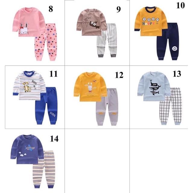 Bộ cotton xuất hàng cho bé