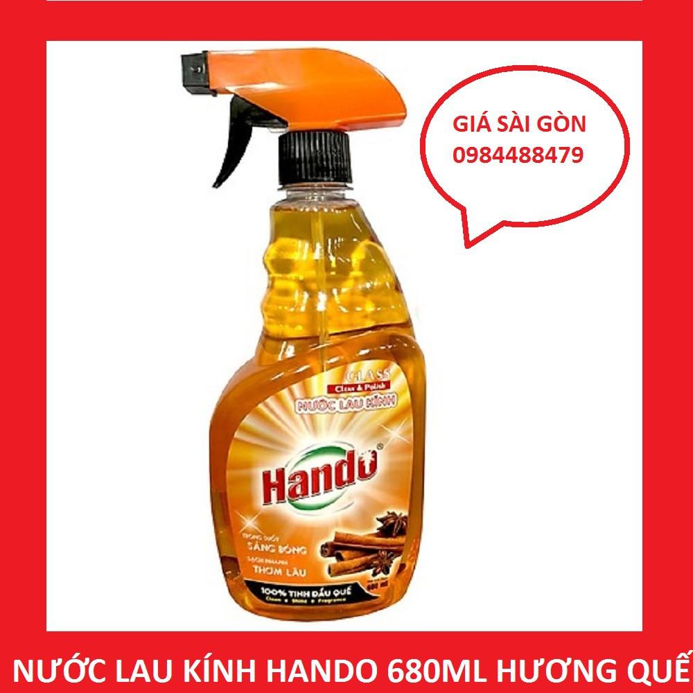 Nước lau kính siêu sạch an toàn Hando 680ml Hương Quế