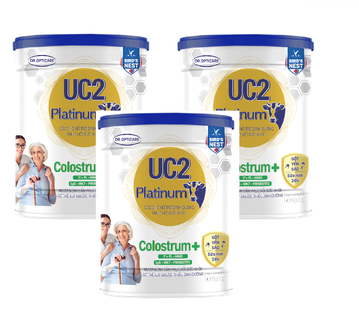 Combo 3 lon Sữa bột UC2 Platinum Colostrum+ lon 800g (người cần phục hồi sức khỏe cơ thể suy nhược suy dinh dưỡng)