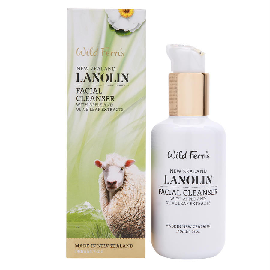 Sữa Rửa Mặt Tạo Bọt Lanolin Táo Và Dầu Ôliu Wild Ferns