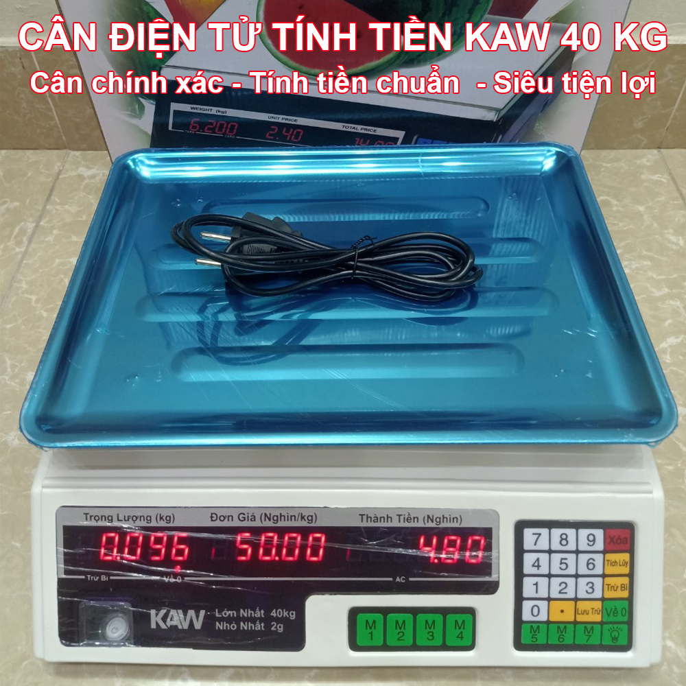 Cân điện tử tính tiền KAW 40Kg, Cân chính xác, nhanh chóng tiện lợi- HÀNG CHÍNH HÃNG- MAX STAR