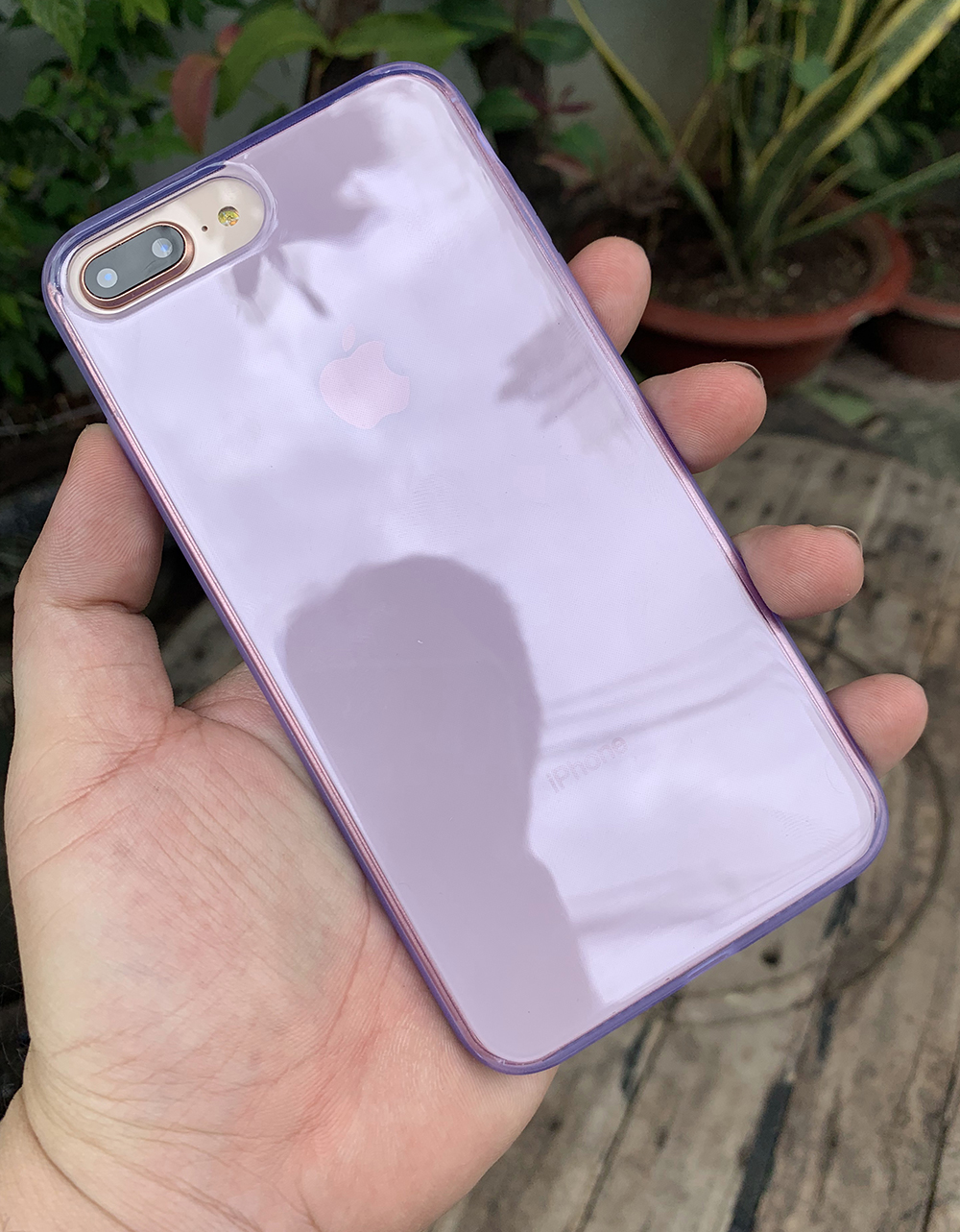 Ốp lưng dẻo cao cấp dành cho iPhone 7 Plus / iPhone 8 Plus - Màu tím mờ