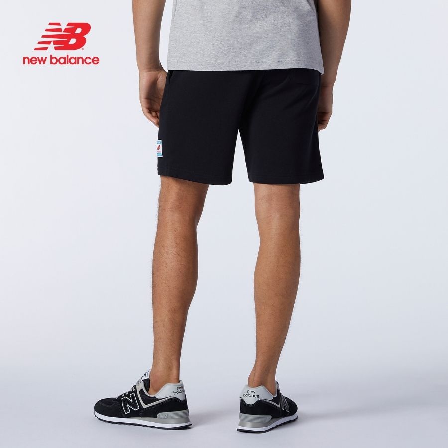 Quần ngắn thể thao nam New Balance Essentials Fleece - AMS11502BK (form châu Á