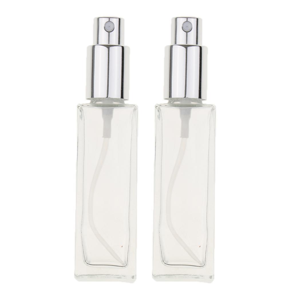 4x Portable Travel Glass Refillable Perfume Atomizer Bottle Spray Container