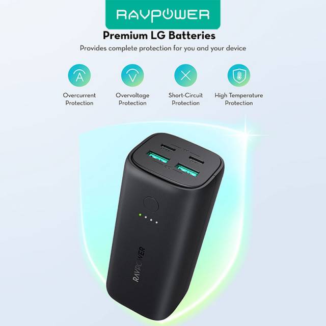 Pin sạc dự phòng RAVPower RP-PB208, PIN 20.000mAh For Laptop- Hàng Nhập Khẩu