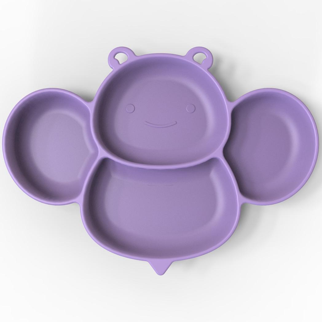 Bát Ăn Cho Bé Tấm An Toàn Silicone Ăn Đĩa Chắc Chắn Hoạt Hình Dễ Thương Trẻ Em Món Ăn Huấn Luyện Bộ Đồ Ăn Trẻ Em Ăn Bát