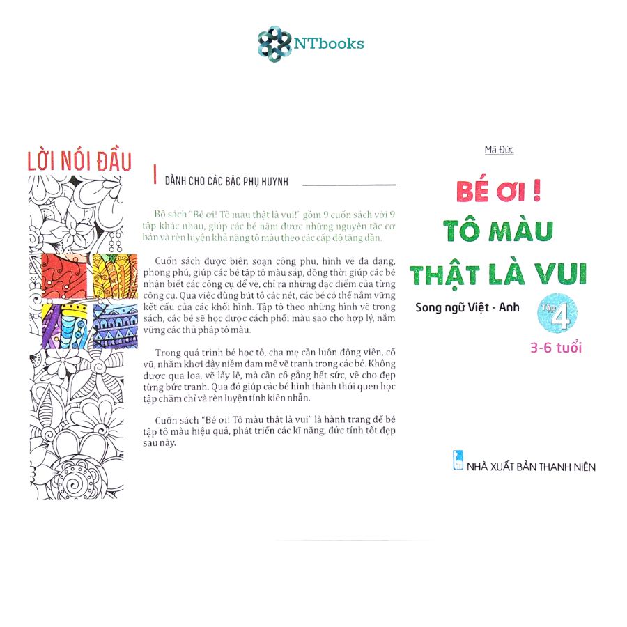 Hình ảnh Sách Bé Ơi! Tô Màu Thật Là Vui - Song Ngữ Việt - Anh (3 - 6 Tuổi) - Tập 4