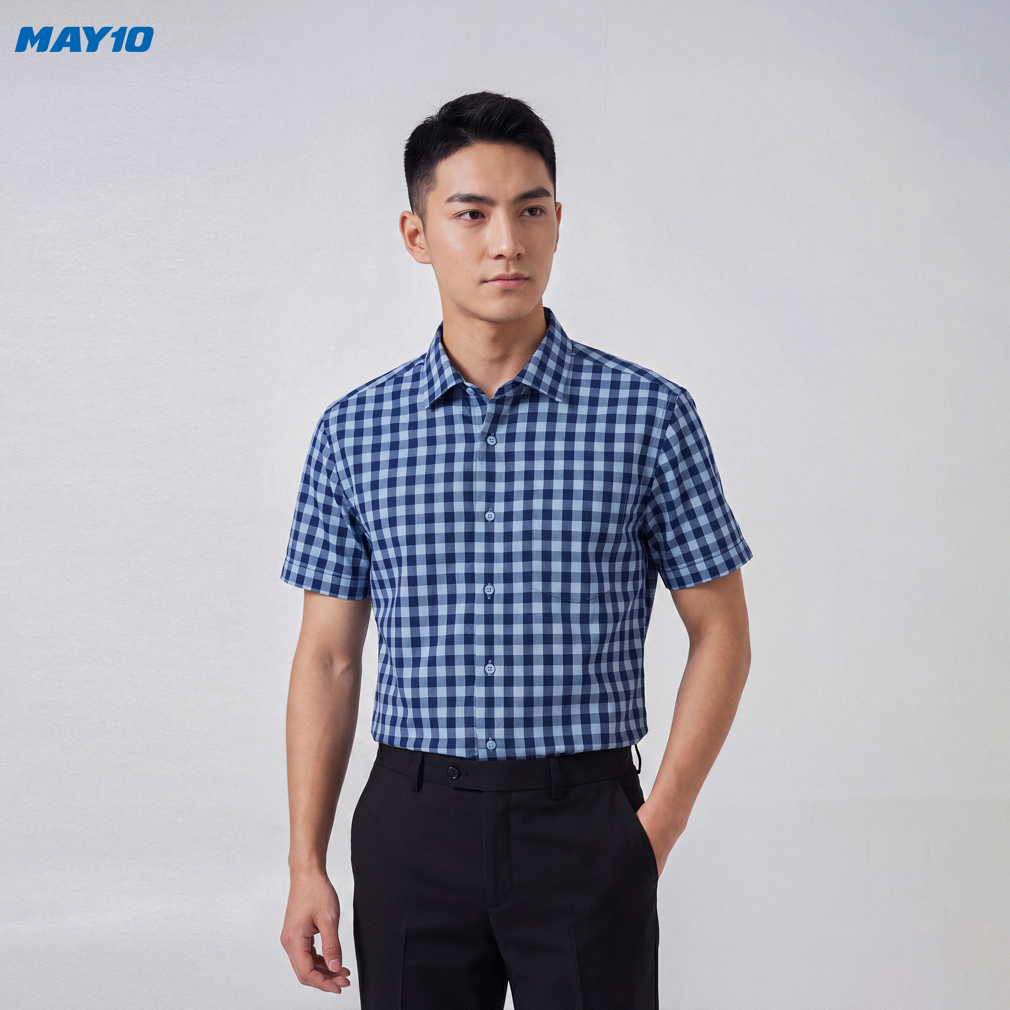 Áo Sơ mi nam cộc tay May 10 form SlimFit mã 010126003 màu 3
