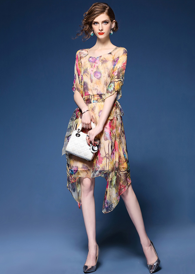 Đầm Suông Tay Cách Điệu BY8088