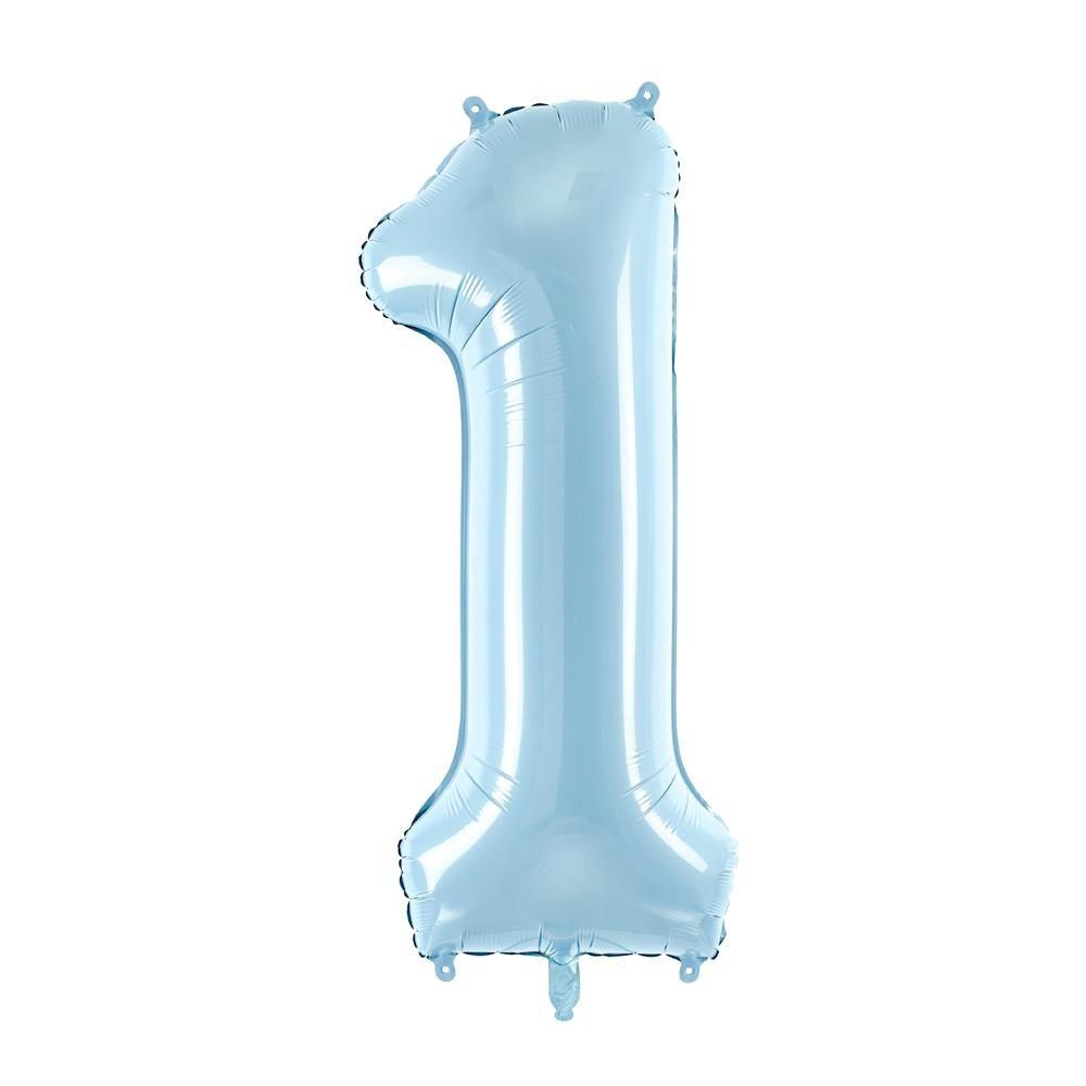 Combo bong bóng trang trí sinh nhật tông xanh dương hình lợn con
