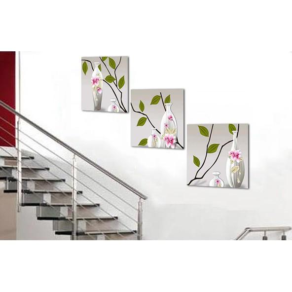 Bộ tranh treo tường phong thủy trang trí nội thất đẹp và giá gốc tại xưởng mới nhất thị trường ĐL 64 treo cầu thang đẹp