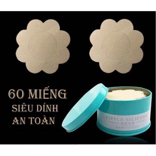 Hộp 60 miếng dán ti hình hoa mai