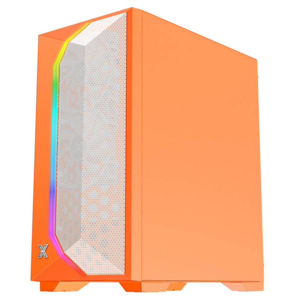 XIGMATEK Gemini II Orange 3FB – Premium Gaming Micro Tower Case (3x Fan)_HÀNG CHÍNH HÃNG