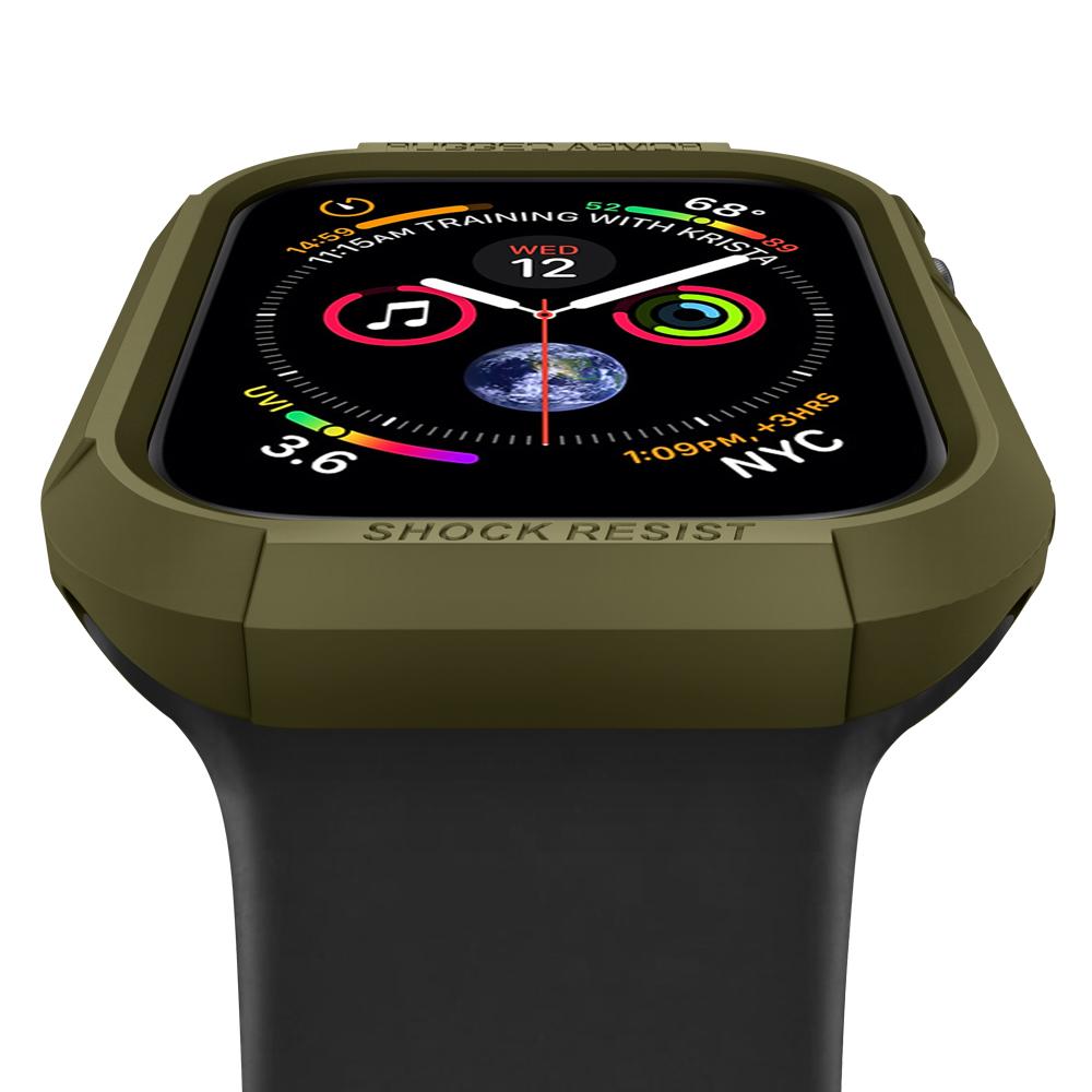 Ốp Lưng Dành Cho Apple Watch Series 6/SE/5/4 (40mm) SPIGEN Rugged Arrmor Olive Green Chống trầy xước hàng ngày với lớp chống sốc hoàn hảo  - Hàng Chính hãng