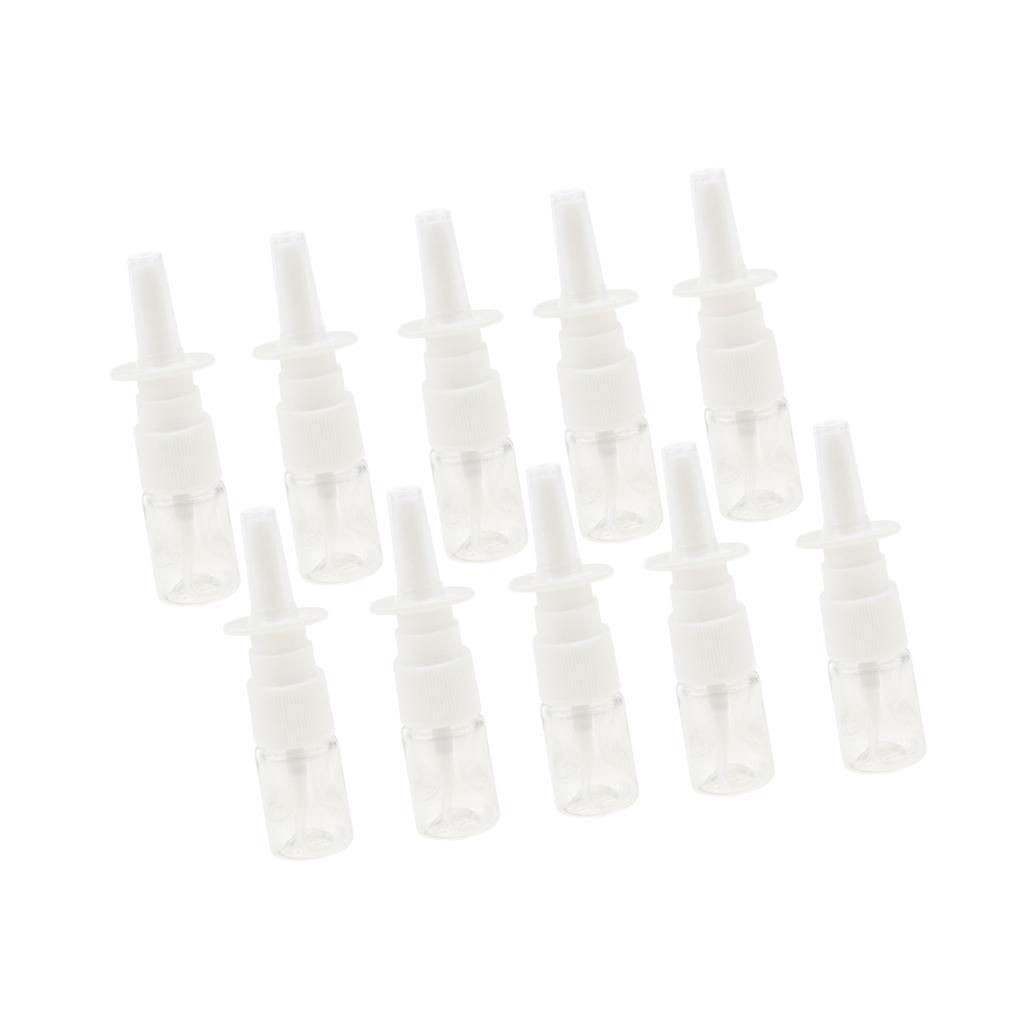 50 Pieces 5ml Plastic Nasal Spray Bottles Fine Mist Sprayer Pump Clear