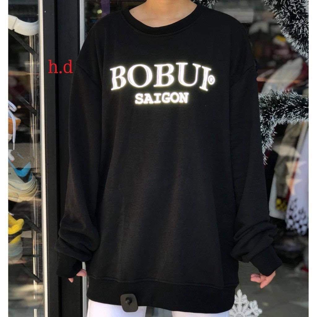 () (LILIFASHION) Áo hoodie BOBUI SAIGON phản quang dáng unisex chất NỈ TÀU cao cấp