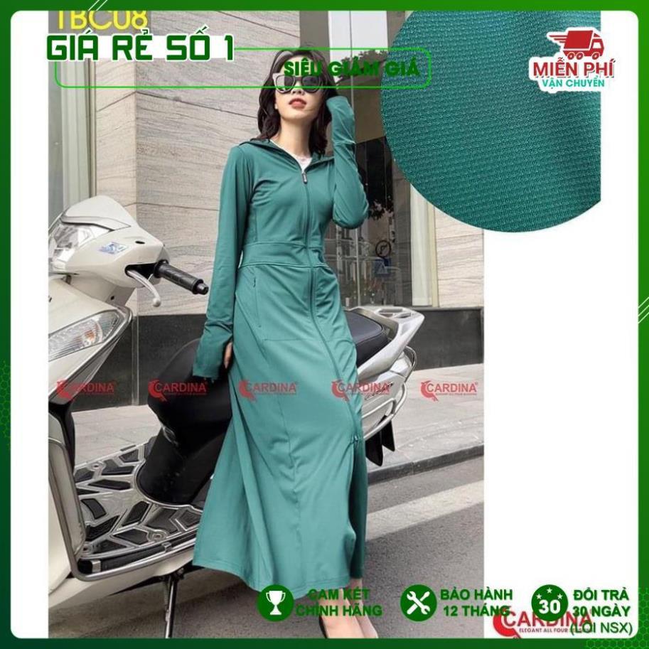 Áo chống nắng dáng dài liền thân cao cấp UPF 50+, thơm mát, thoáng khí có lưới co giãn làm mát cơ thể