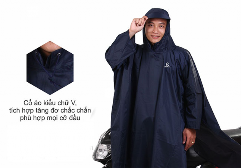 Áo mưa Poncho vải BEST Có Phản Quang RANDO