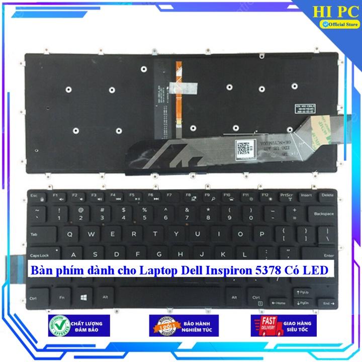 Bàn phím dành cho Laptop Dell Inspiron 5378 Có LED - Phím Zin - Hàng Nhập Khẩu
