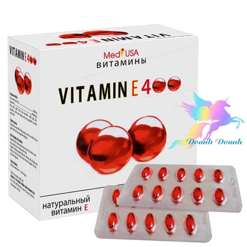 VITAMIN E 400 ĐỎ - giúp tái tạo da, làm sáng da, chống chảy xệ, giảm nám, chống lão hóa cho da