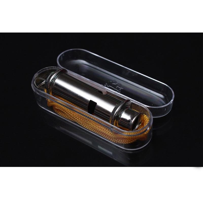 Cảnh sát còi bằng thép còi quân sự với dây buộc dây thể thao ngoài trời Color: Red