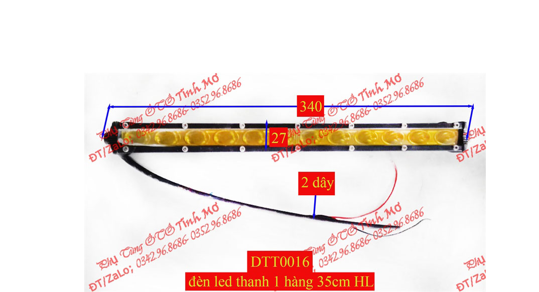 Đèn led thanh 1 hàng 35cm HL
