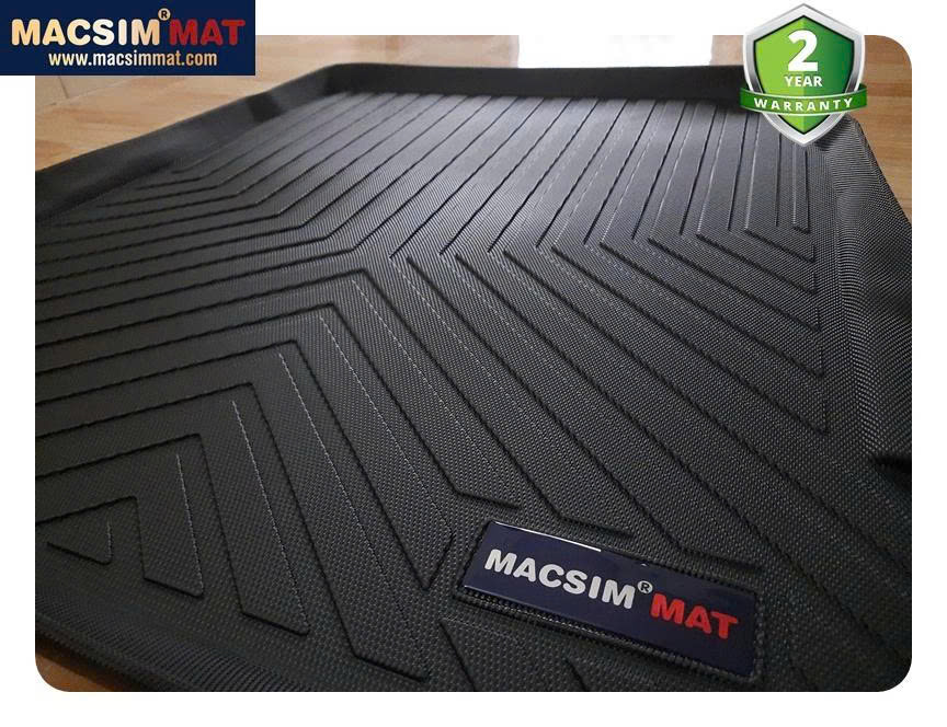 Thảm lót cốp ô tô Mercedes S Class S400L/S320L (2014-2020) MACSIM màu đen (D0021) – TPV cao cấp, chuẩn form, dễ vệ sinh (mã 05)
