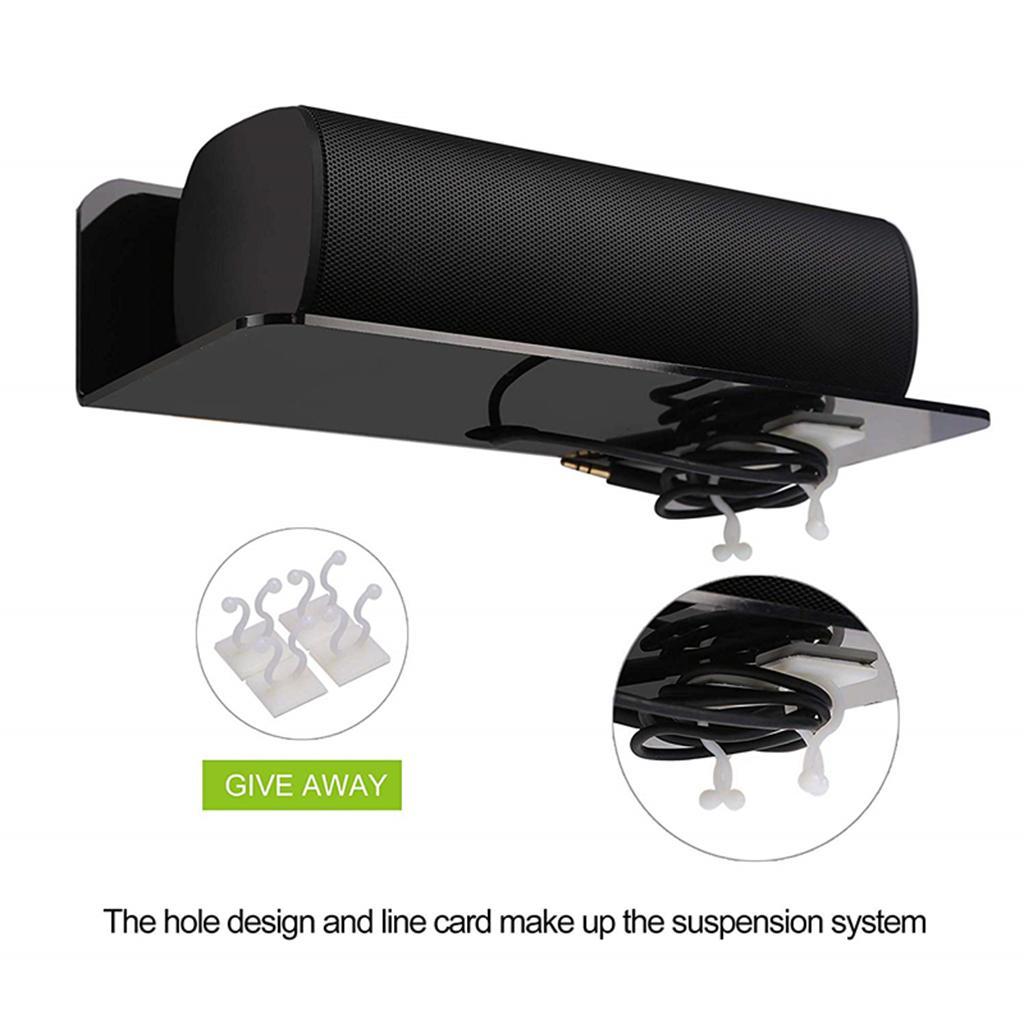 2x Acrylic Floating Wall Rack for Smart Speaker