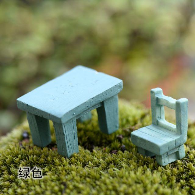 Tiểu Cảnh - Bàn ghế gỗ làm tiểu cảnh terrarium/ mô hình trang trí