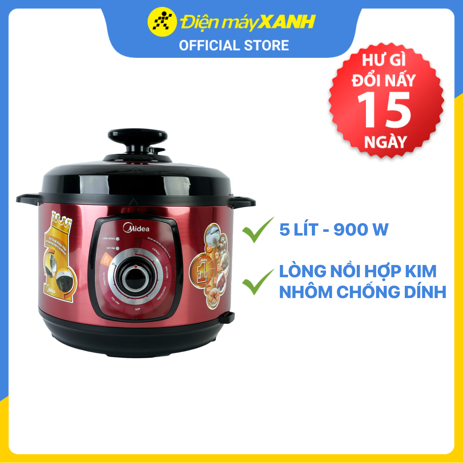 Nồi Áp Suất Midea MY-CH501A (5L) - Hàng chính hãng