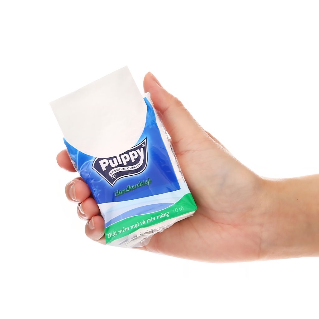 Khăn Giấy Lụa Pulppy Bỏ Túi Mềm Mịn Nhiều Lớp Nhỏ Gọn Tiện Lợi