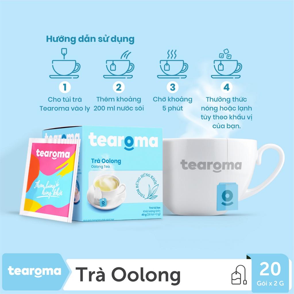 Tearoma Trà Oolong túi lọc Hộp 20 gói x 2gr