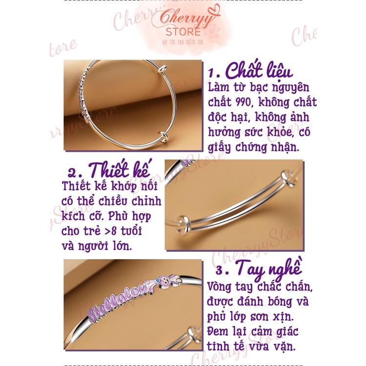 Vòng Tay Thỏ Stella Lou Bạc 925 Cao Cấp Có Thể Điều Chỉnh Size - Lắc Tay Bạc Cao Cấp Không Gỉ - Quà Tặng Bạn Gái