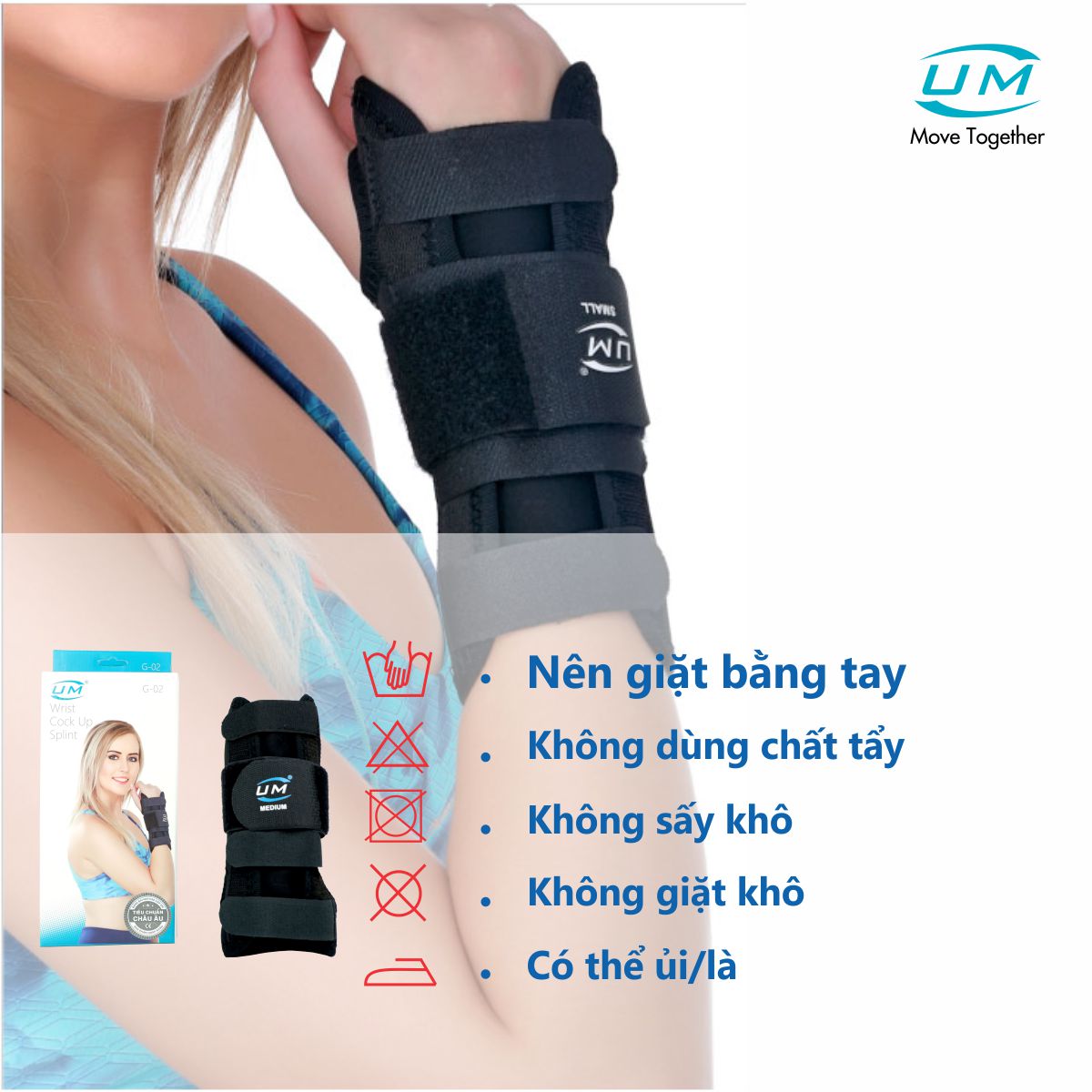 Nẹp cổ tay có thanh đỡ United Medicare