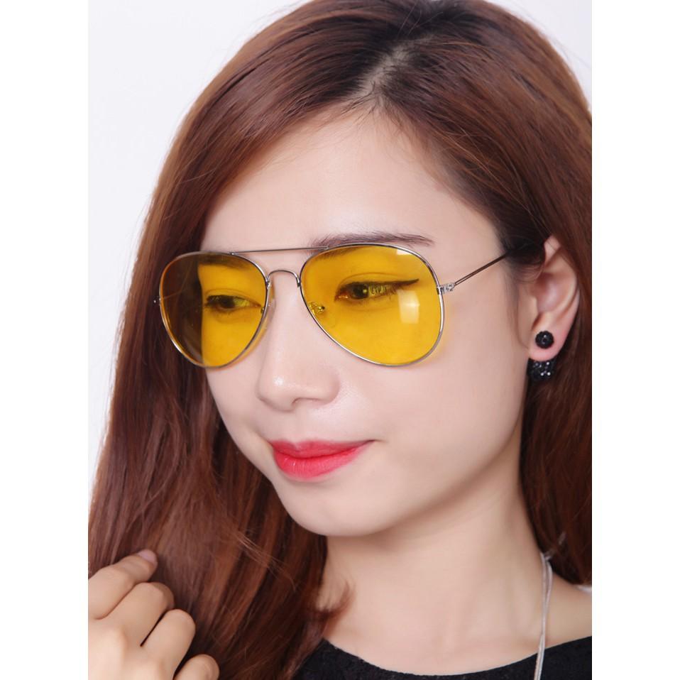 BỘ 2 MẮT KÍNH ĐI ĐÊM NIGHT VIEW GLASSES (MÀU VÀNG)