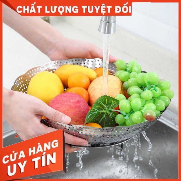 Rổ hấp - vỉ hấp - xửng hấp inox xòe gấp gọn, Vừa Mọi Kích Thước Nồi