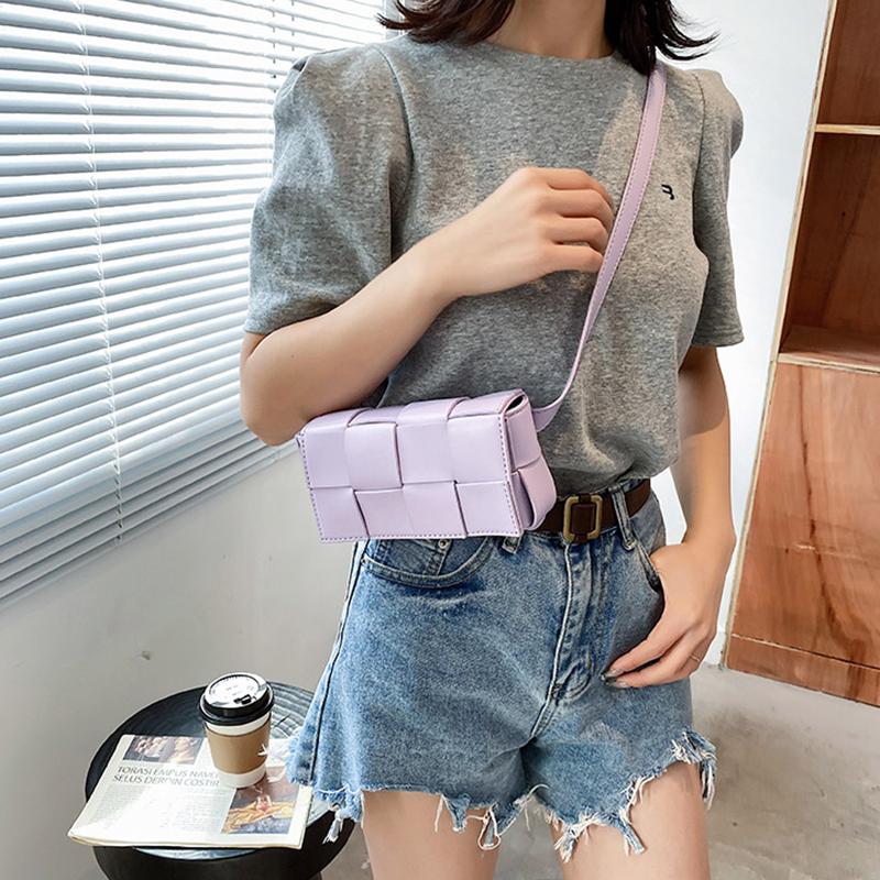 Thời Trang Mới Vintage Vuông Kiwi Xanh Lá Sát Nách Túi Da PU Cao Cấp Nữ Túi Xách Du Lịch Đeo Vai Túi