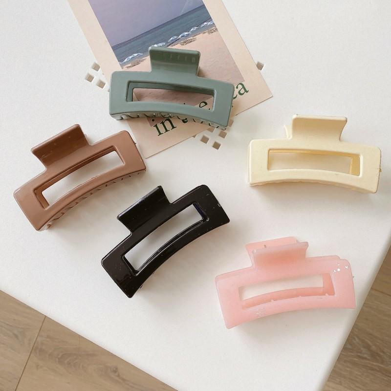 Kẹp tóc nữ kiểu dáng đơn giản nhiều màu sắc chất liệu acrylic, kẹp tóc càng cua Hàn Quốc nhatstore