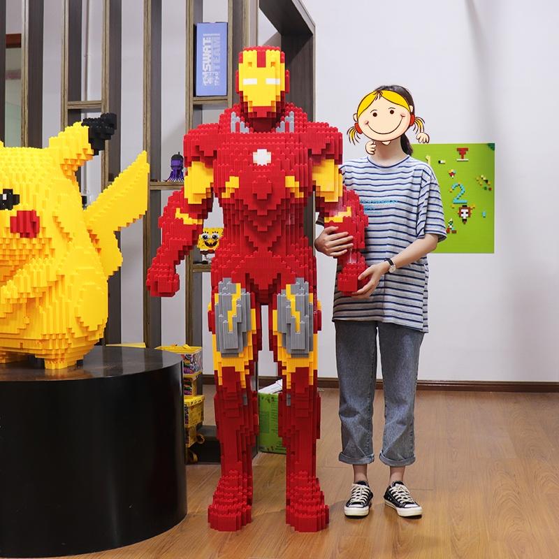 Đồ chơi thông minh lego cho bé xếp hình 3d Ironman khổng lồ King Of Gifts