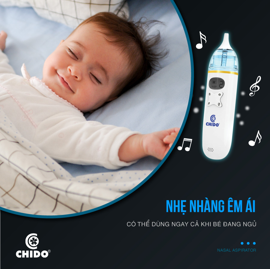 Máy Hút Mũi Điện Cao Cấp Chido 3 cấp độ dành cho bé.