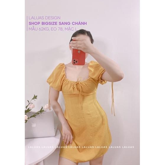 Đầm dự tiệc bigsize Laluas màu vàng