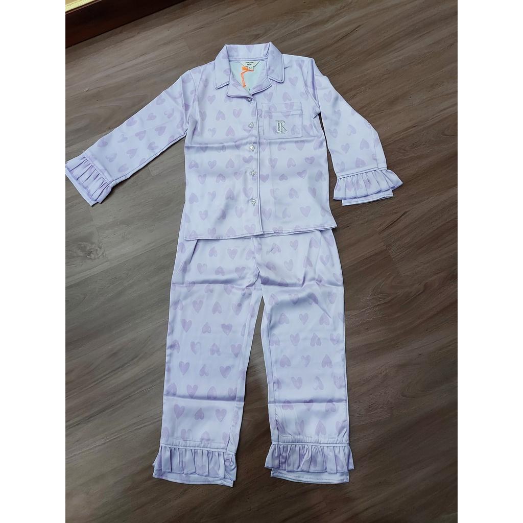 Set bộ dài tay bé gái River Uk săn sale sz 5-6 Y
