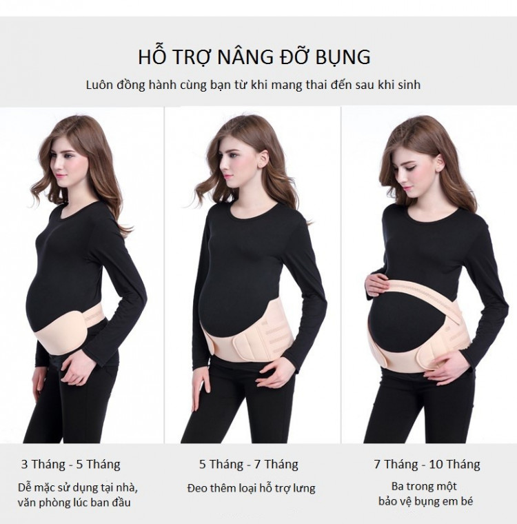 Đai Đỡ Bụng Bầu Giảm Đau Xương Sống Cho Mẹ Bầu Hàng Cao Cấp AZONE - Size L 8