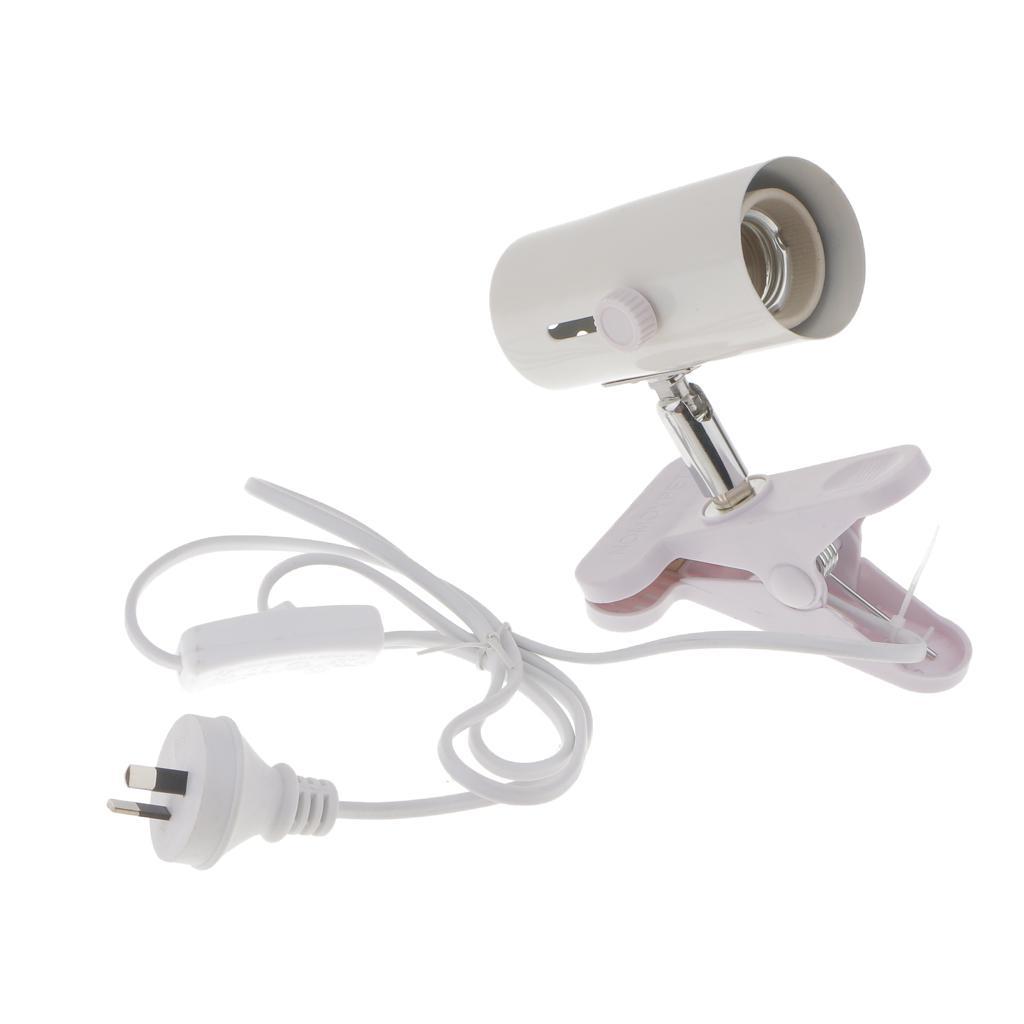 Lovoski Reptile Ceramic Heat Light Bulb Holder Lamp Holder E27 AU Plug Black