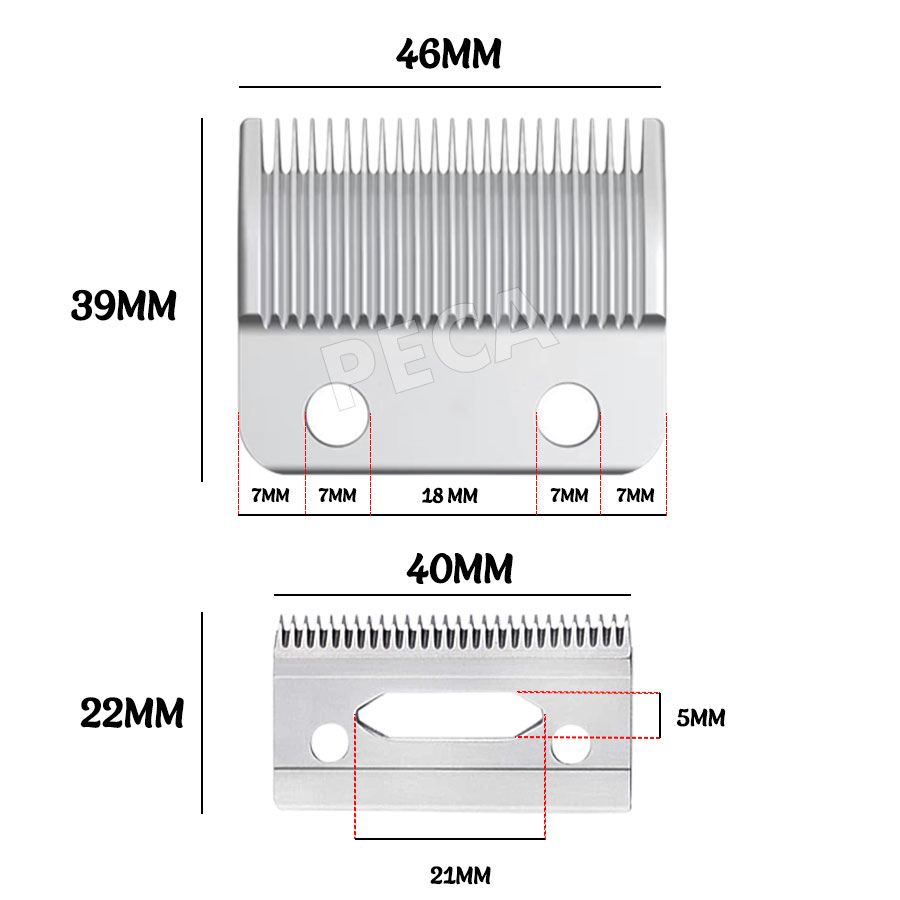 Bộ lưỡi thép tông đơ cắt tóc thay thế cho các dòng tông đơ phổ thông Kemei như KM-2600, KM-809A, KM-802, KM-1990...