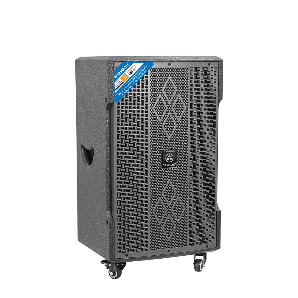 Loa karaoke gia đình công suất lớn bass 3 tấc 500W Yamachi KS-12000A đi kèm 2 micro không dây - - HÀNG CHÍNH HÃNG