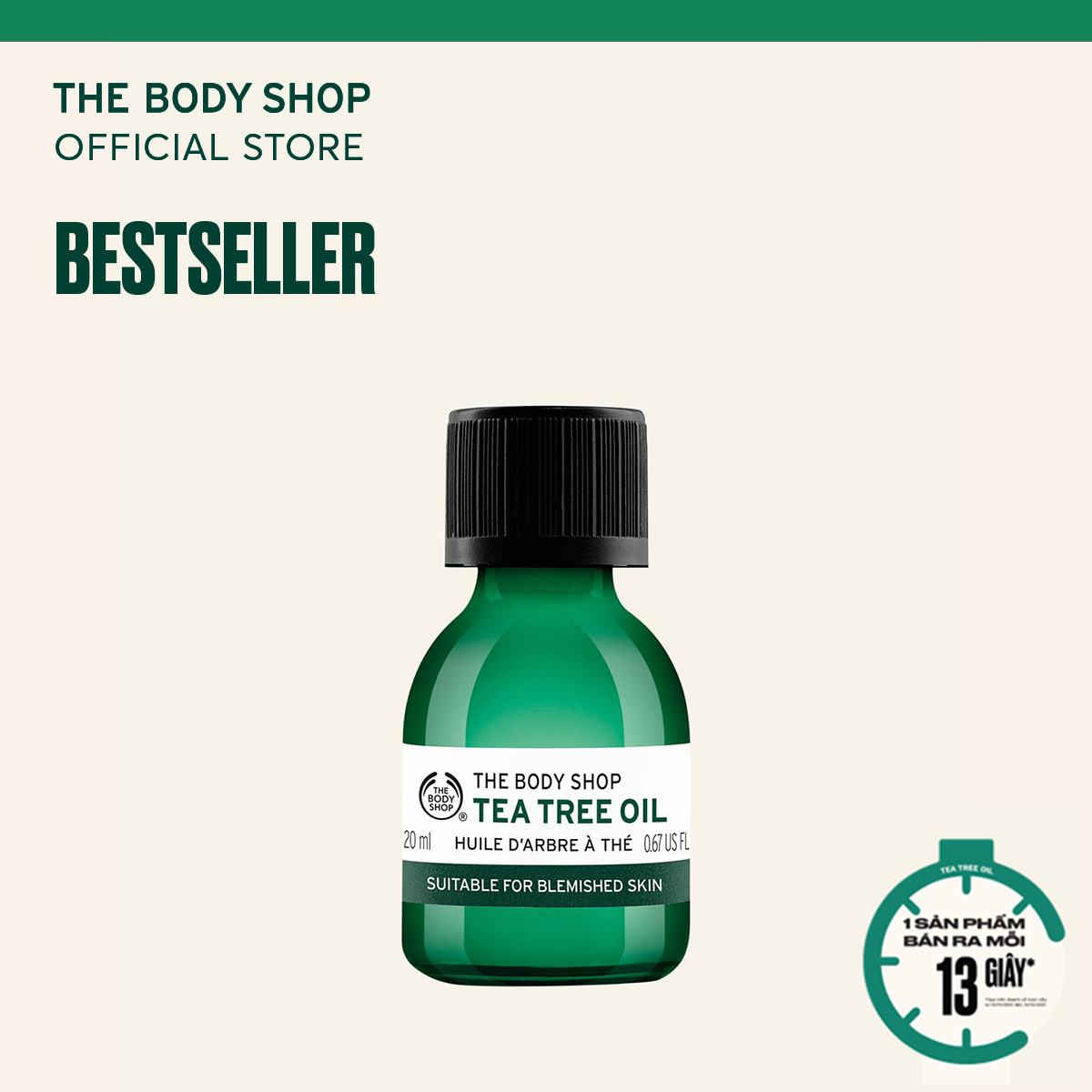 Tinh Dầu Cho Da Mụn The Body Shop Tea Tree Oil (20ml)